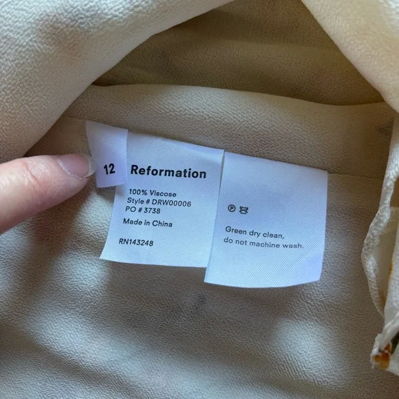 Reformation Elyse Floral Mini Dress - Size 12 - Picture 9 of 13